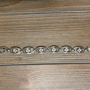 Silver Oval Link Bracelet